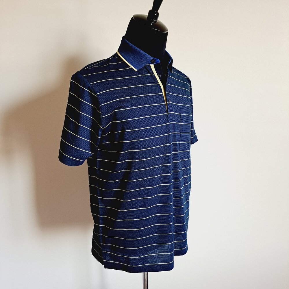 NEW Men's Montechiaro Blue Yellow Polo Shirt Size 50 / M